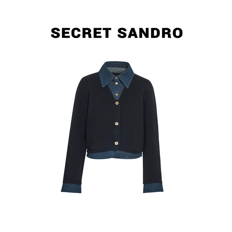 【牛仔领假两件】【多娜&Secret Sandro粉丝专享】毛衫 M84221371N