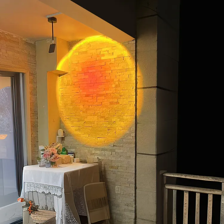 梵梦灯饰日不落夕阳吊灯客厅室内氛围投影日落灯服装奶茶店铺商用