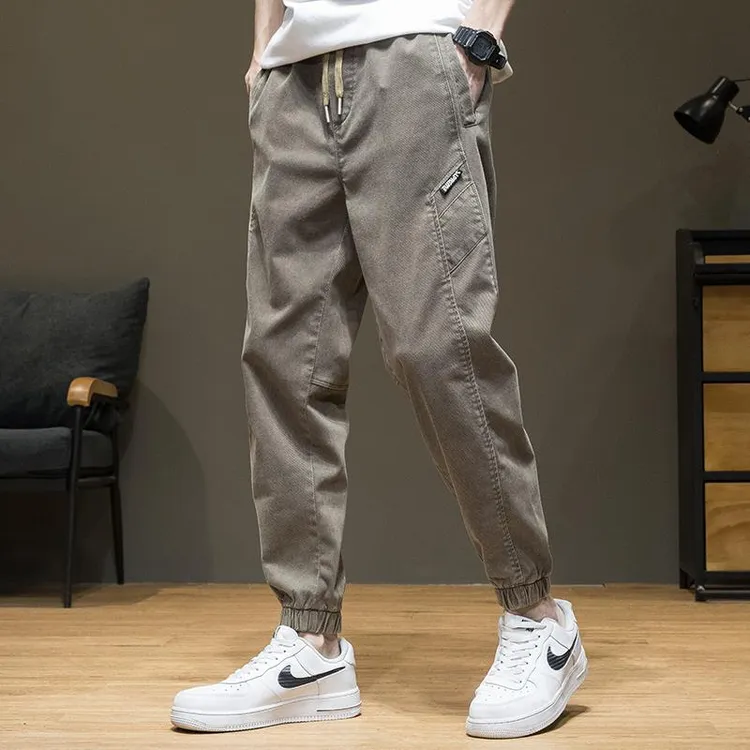 秋冬美式牛仔裤男士潮牌宽松束脚休闲裤潮流百搭爆款哈伦裤子长裤