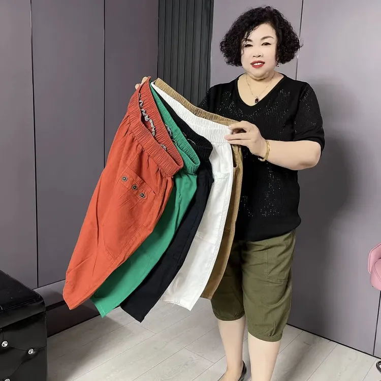 798*款时尚大码夏季百搭休闲宽松简约显瘦五分短裤