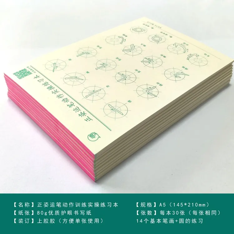 科学执笔正姿运笔动作训练实操练习本基本笔画练习控笔硬笔作业本
