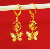 铜合金耳饰 铜合金耳饰《蝴蝶耳扣》4厘米精美百搭耳环