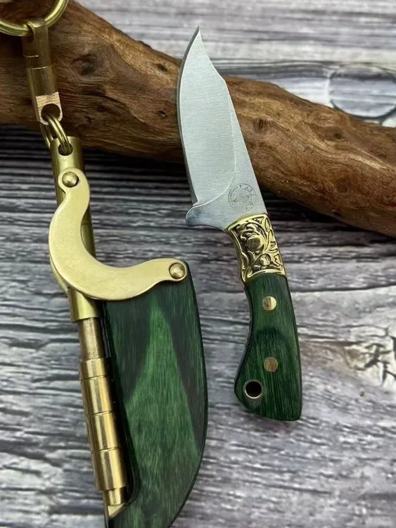 高端精品纯手工打造纯铜檀木把手 可把玩可收藏钥匙扣挂件