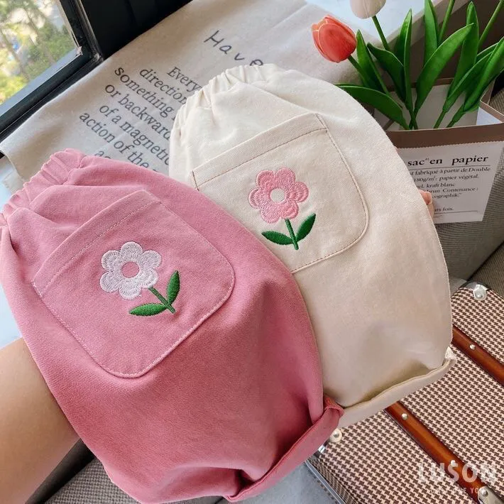 女童裤子秋装2025儿童新款女宝宝萝卜裤春秋外穿小童刺绣休闲长裤