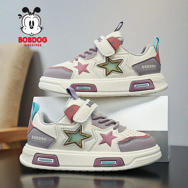 巴布豆童鞋男2024秋冬新款中大童运动休闲鞋加绒保暖棉鞋女童板鞋