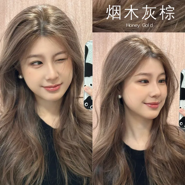 烟木灰棕色染发膏剂女氛围感发色素颜减龄持久显色泡泡沫正品品牌