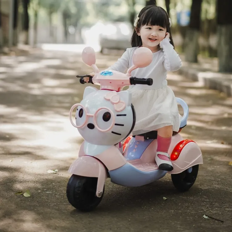 儿童女孩电动摩托车双人带遥控双驱玩具车可坐人充电动车1-6岁宝
