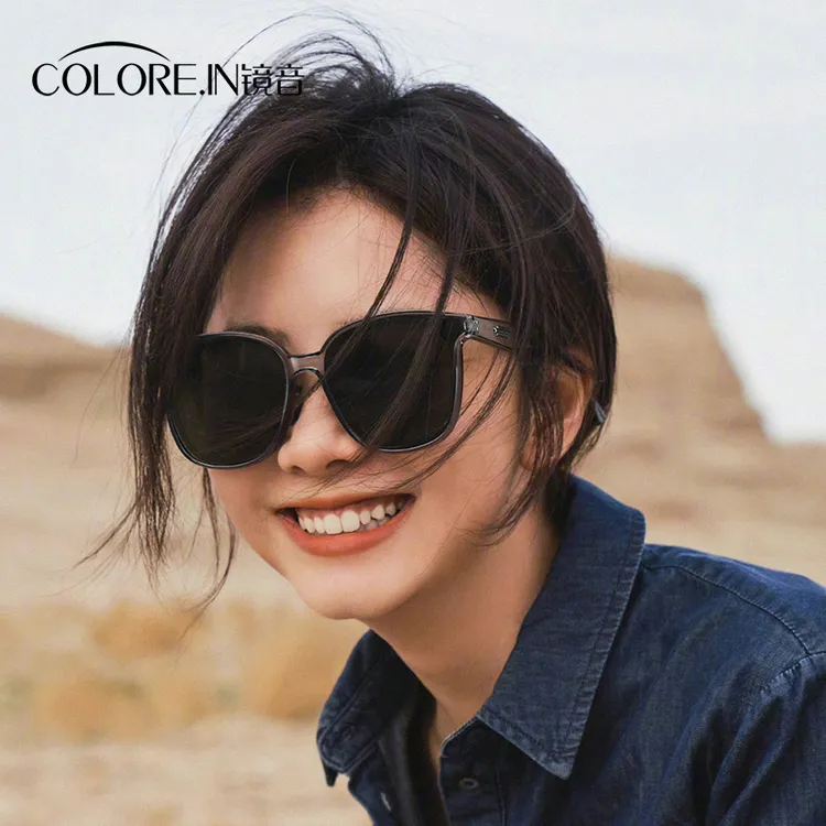 coloreinGM黑色墨镜女防晒2025新款高级感偏光防紫外线男开车眼镜