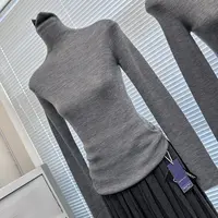 一线成衣精纺扬子堆领套头长袖绵羊毛秋冬女士羊毛衫21339-2
