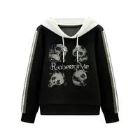  【啊浩私服】新款时尚熊猫烫钻长袖连帽上衣外套#6352