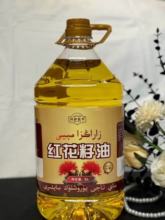 D-玛伊塔季一级物理压榨5L纯红花籽油مايتاجى زاراڭزا مېيى