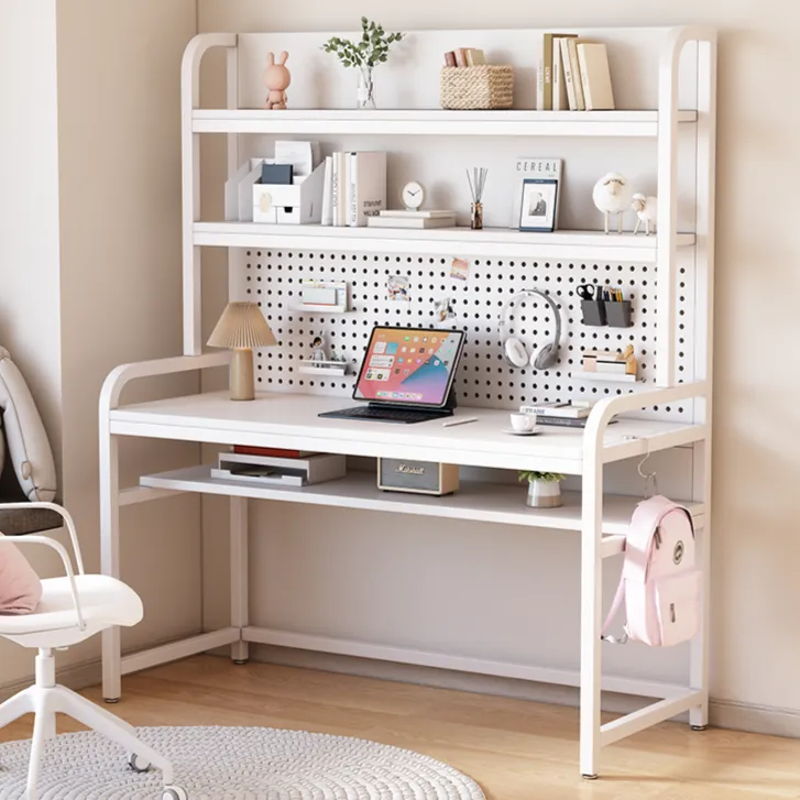 鹭昭书桌书架实木学生卧室转角家用小学初高中学习写字桌台学习桌