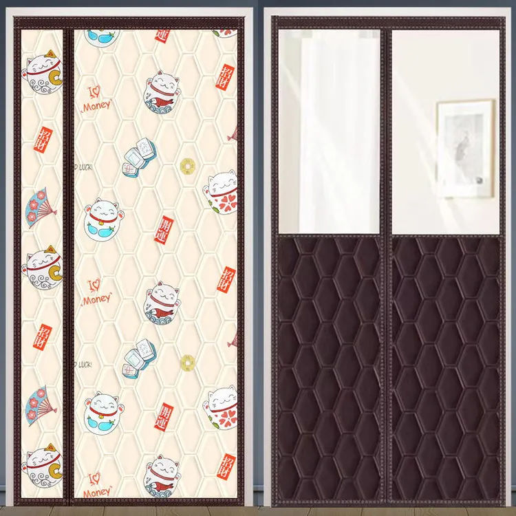 冬季棉门帘家用空调磁吸隔断帘隔音挡风加厚自吸隔热隔冷保暖防风