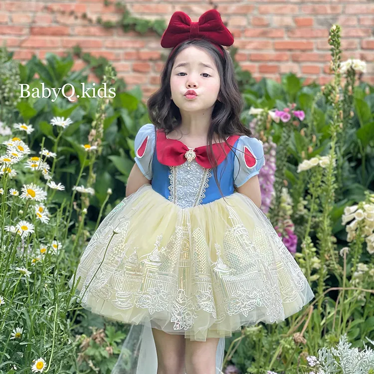 BabyQ Lovely【发光白雪公主】蓬蓬连衣裙夏日女童生日礼服网纱裙