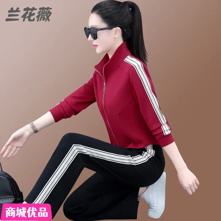 运动服套装女春2023新款洋气修身显瘦高端外穿漂亮休闲卫衣两件套