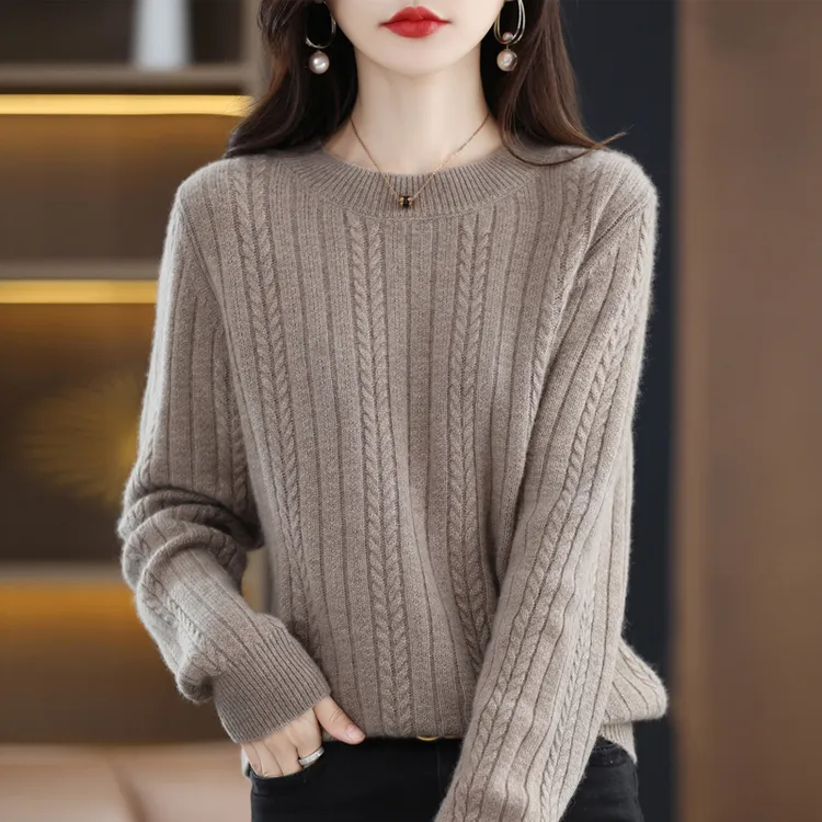 超好看羊毛衫女士2025秋冬新款内搭羊绒打底衫洋气宽松大码毛衣女