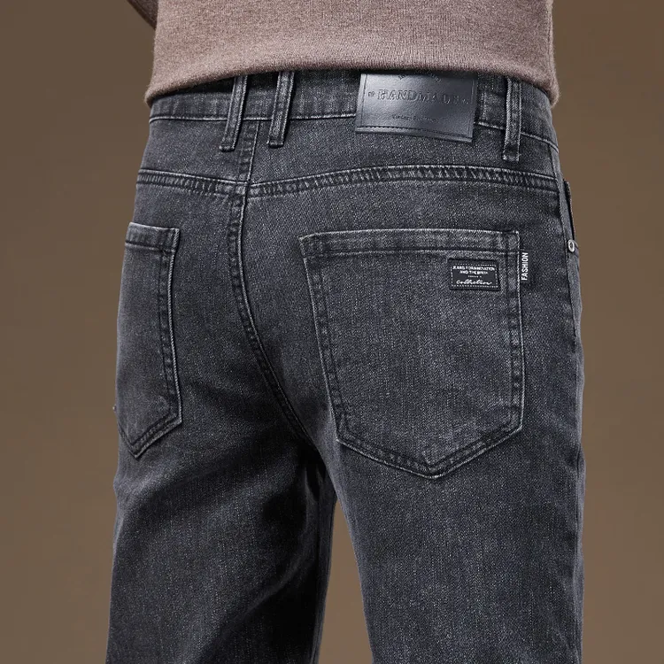 新款男士牛仔裤修身小脚裤弹力直筒男裤青年韩版裤子男长裤