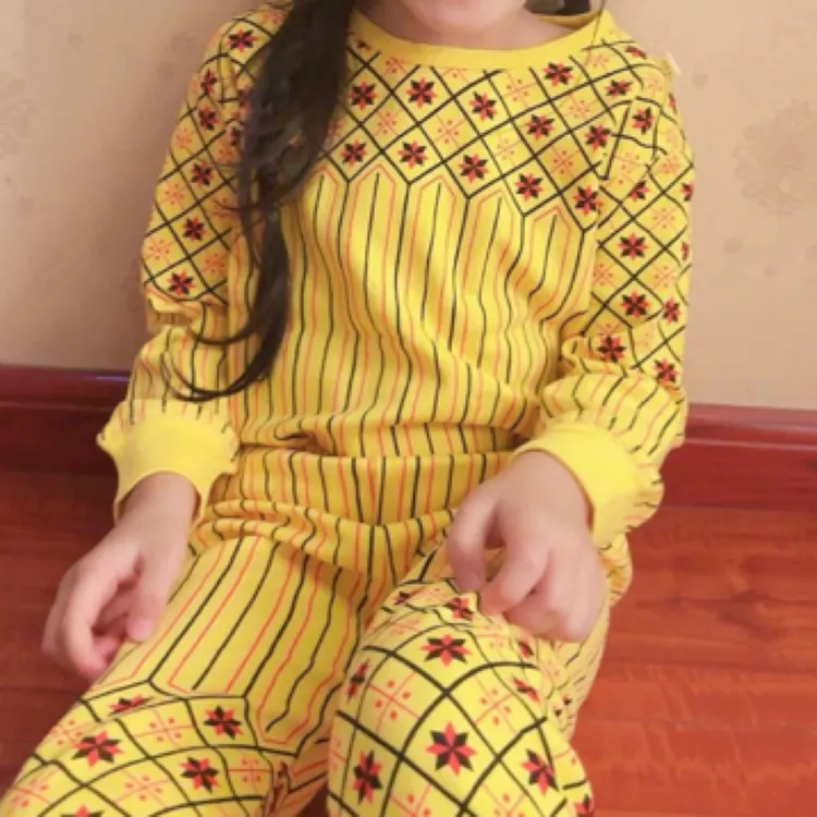 新疆80、90后怀旧经典款纯棉秋衣秋裤男童女童套装