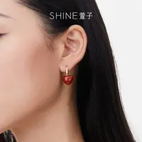 萱子 铜合金耳饰 时尚少女气质轻奢简约爱心耳环设计感