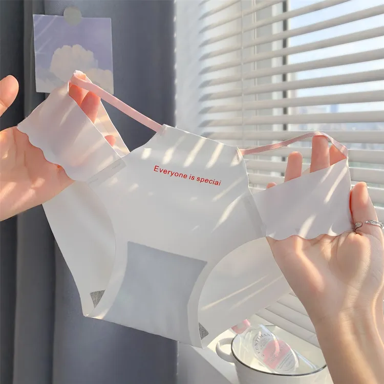 桃气慕斯~女生夏天透气凉感冰丝无痕女士夏季纯欲性感内裤女新款