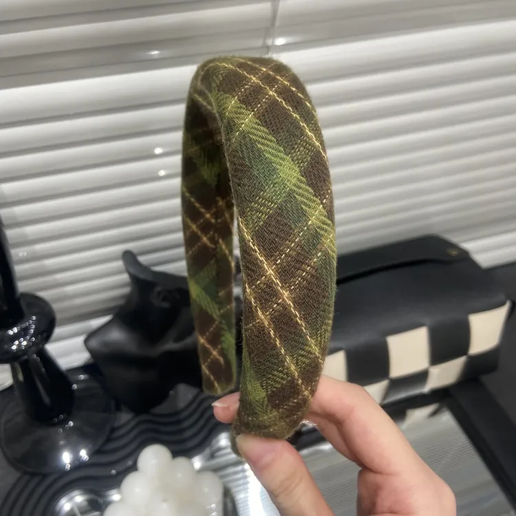 非金属布艺发饰  F435 百搭气质绿色经典时尚发箍 高颅顶韩系彩色