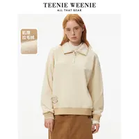 【赵老板专属】TeenieWeenie小熊女装仿羊羔绒翻领卫衣24套头衫0463