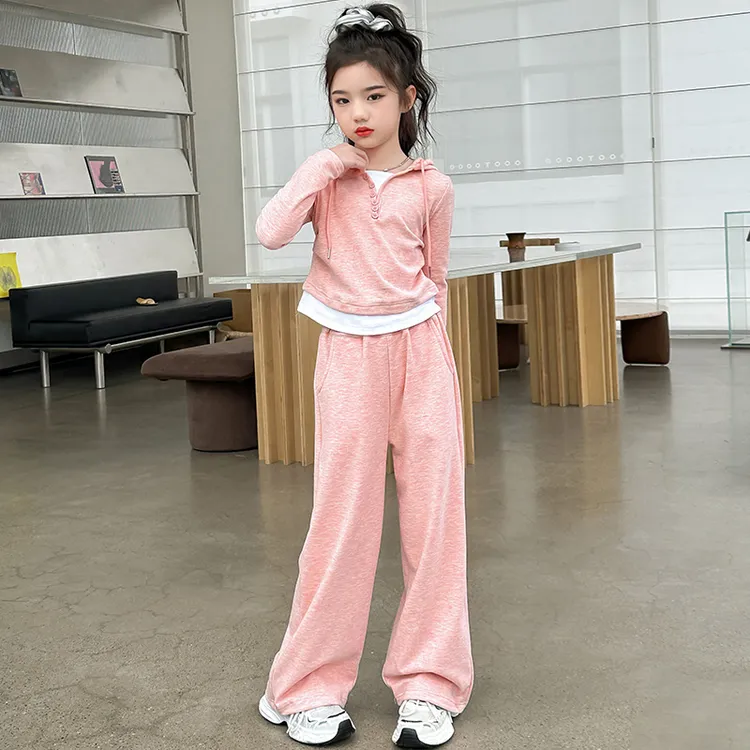 女童春秋套装2024新款6-12岁15岁休闲运动春装中大童装衣服两件套