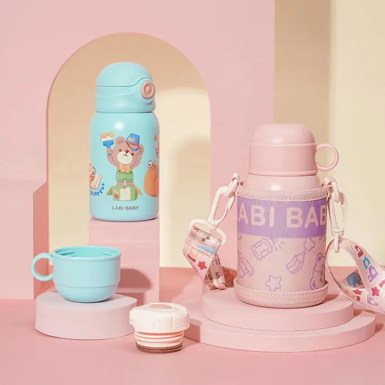 拉比熊保温水壶450ml四季男女哺育用品水壶可爱大容量