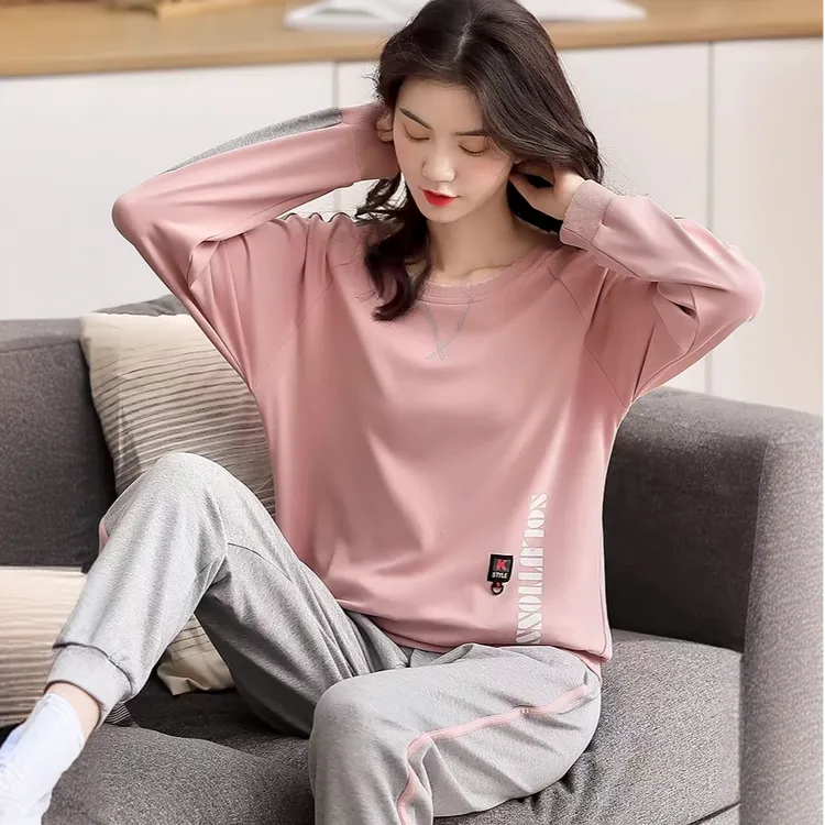 睡衣女春秋款长袖2024年新款薄款秋冬款可外穿秋季家居服大码