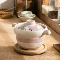 【万土烧-暮山紫】手工土锅煲汤炖肉煲粥手绘砂锅釉下彩耐热干烧