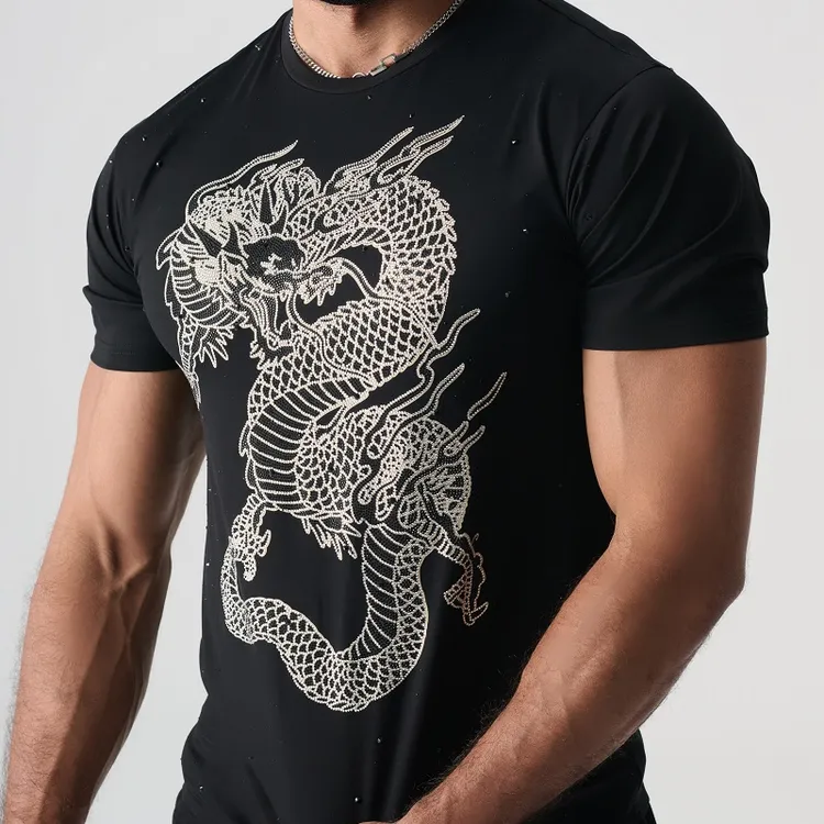 T.C.H.英国潮牌TCH男女同款黑钻小龙T恤T72B106129