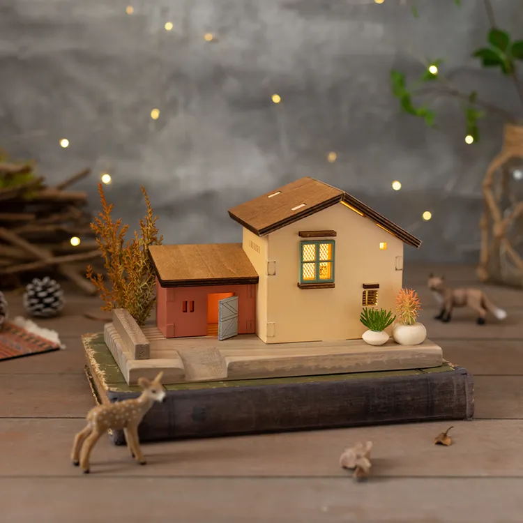 阿楹 桌面高档日系木屋装饰摆件电视柜展示书架ins家居幸福小物件