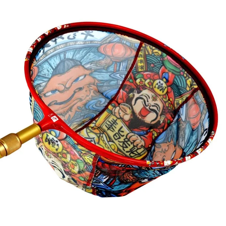 新款一体防跳月牙抄网头发财直径竞技捞鱼网钓鱼垂钓用品加固通用