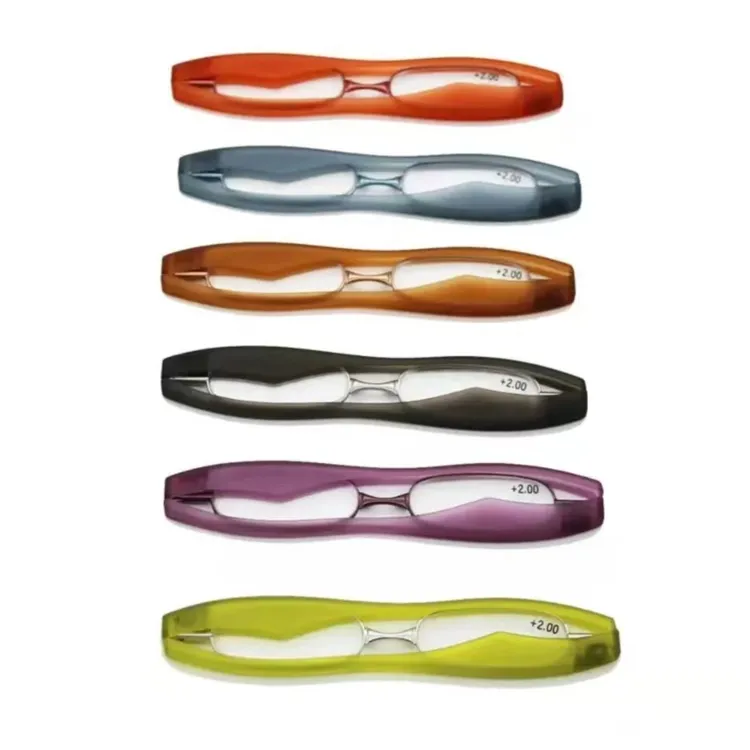 时尚中老年折叠便携老花镜，360度旋转超薄抗眩晕防疲劳轻盈舒适