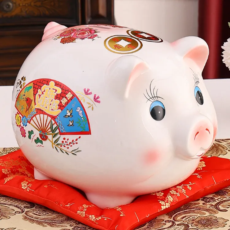 小猪猪存钱罐只进不出的储钱罐6-1214岁儿童超大成人网红款储钱罐