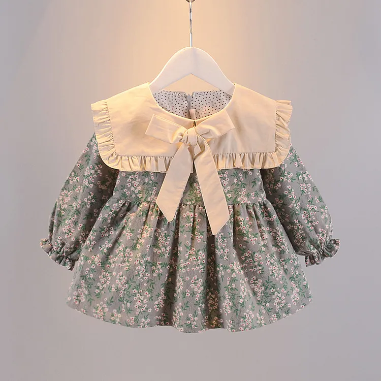 女童春装洋气公主裙2025新款春秋婴幼儿连衣裙1-3岁碎花裙子4洋气