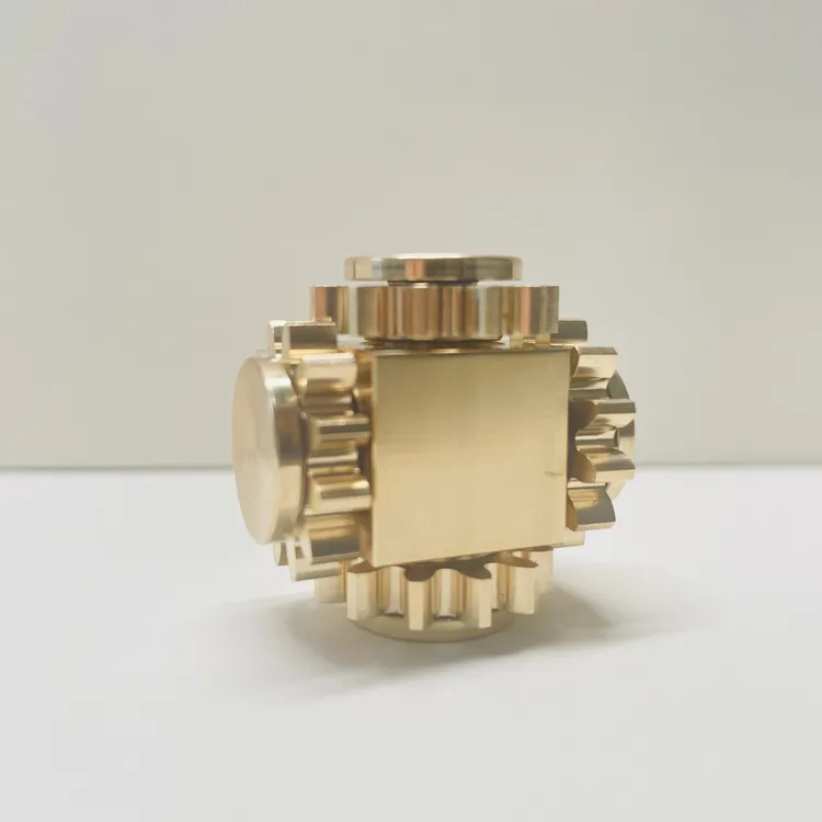 黄铜魔方可拆装金属指尖陀螺九只手推荐成人减压可收藏压手感强