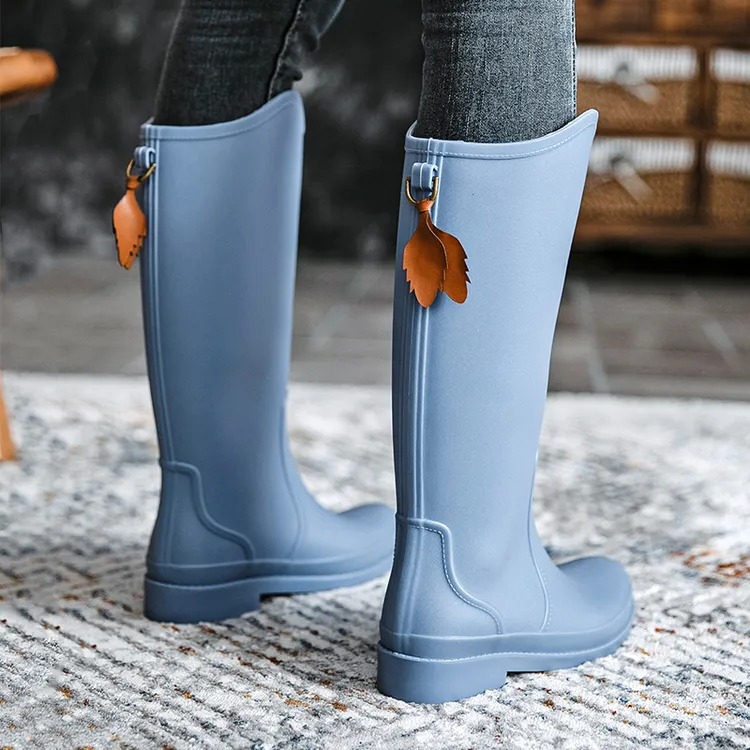 时尚高筒雨靴女士四季防水防滑胶鞋厚底长筒水鞋钓鱼买菜雨鞋女夏