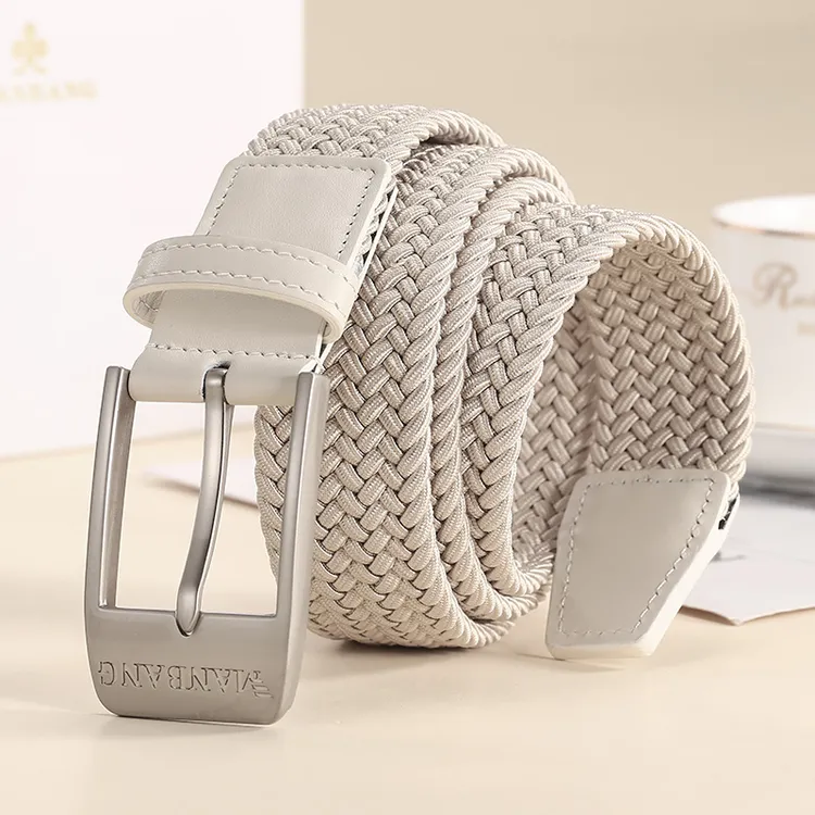 JIYE/迹也实用舒适弹性皮带男编织 高尔夫球运动弹力腰带休闲裤带