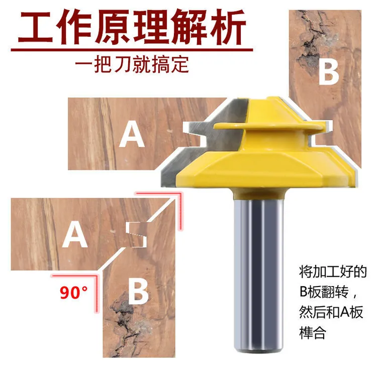 Imbot英珀工具45度榫合刀高硬度锋利耐磨开孔切削顺畅钨钢刀片