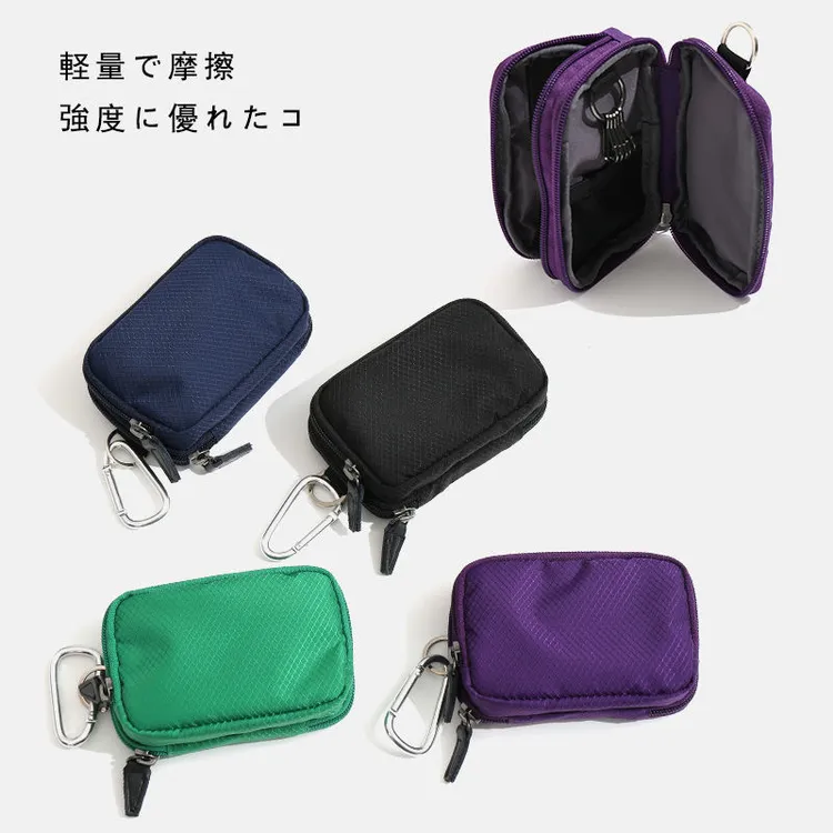 日系潮牌KEY&CARD CASE尼龙驾驶证钥匙包零钱包迷你卡包包小挂包