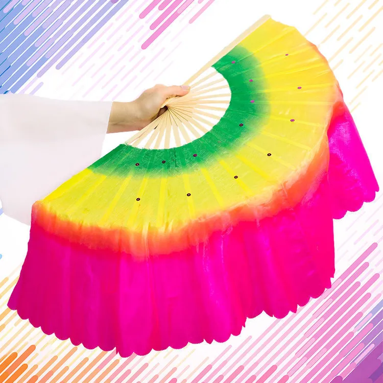 【热卖】成人广场舞扇子舞跳舞扭秧歌舞扇子考级双面舞蹈扇一对