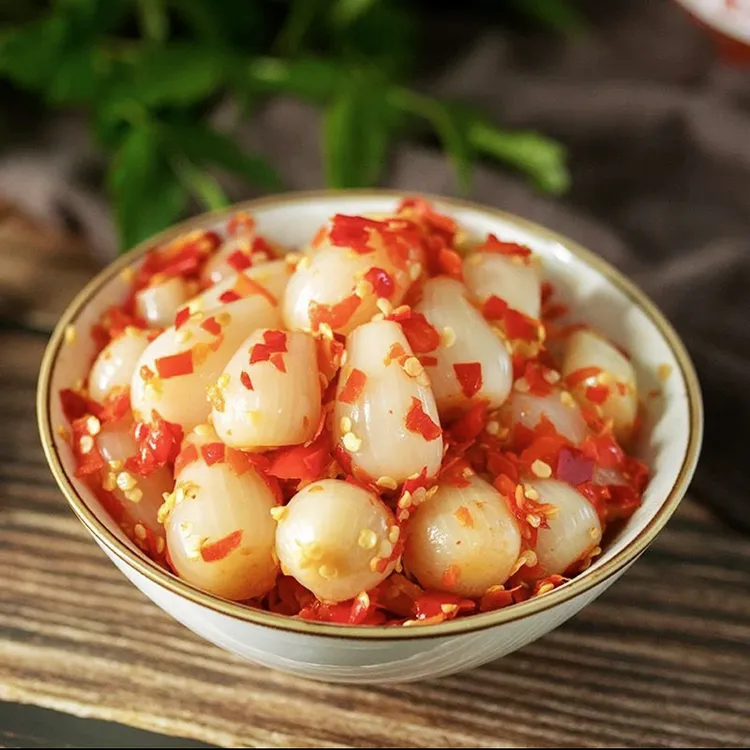 藠头传统手工腌制农家风味爽口下饭开味老坛剁椒酸辣藠头500克