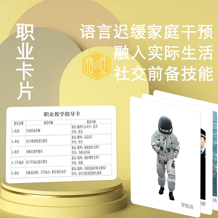 儿童孤独症教具早期干预自闭症语言迟缓训练宝宝早教认知卡片职业