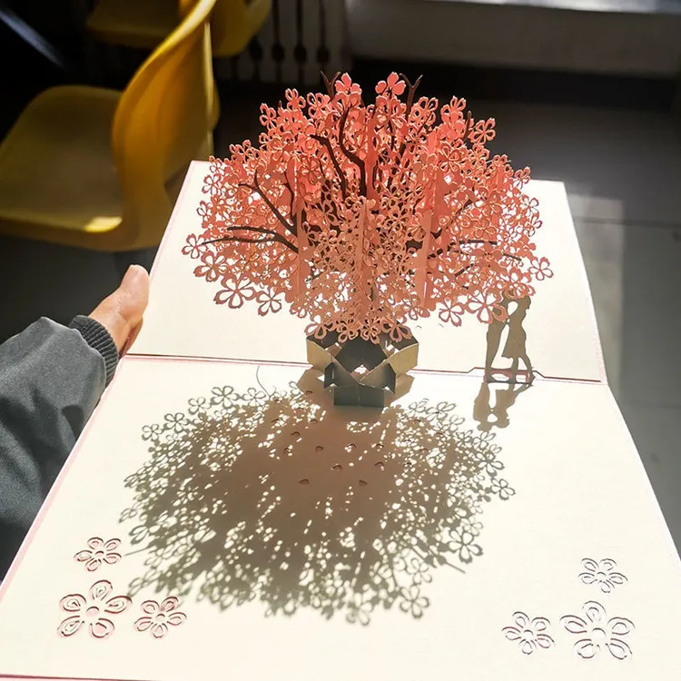 3D立体情人节贺卡情侣精致明信片礼物送女友创意七夕浪漫爱情表白商品图