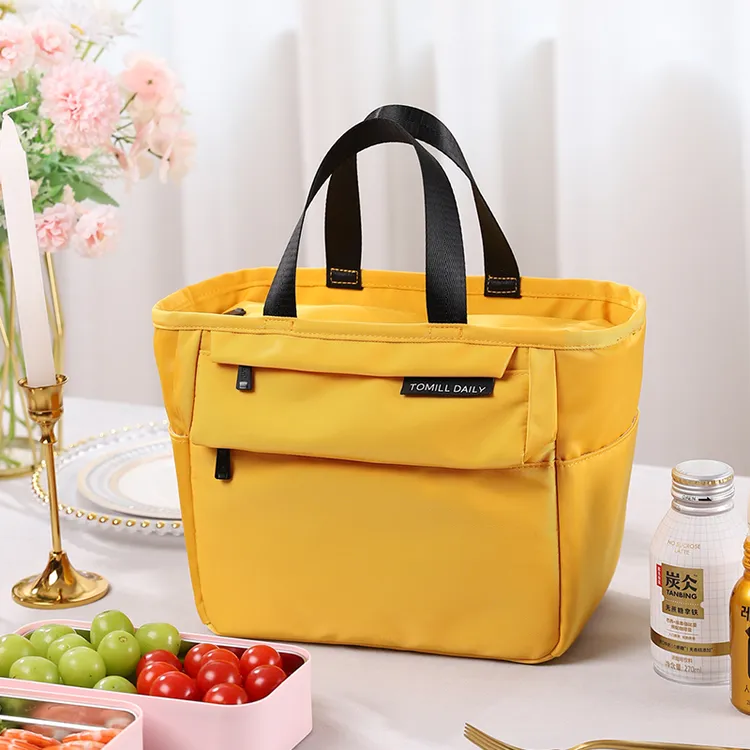 TOMILL饭盒袋手提加厚铝箔保温袋学生上班族午餐便当袋带饭包防水