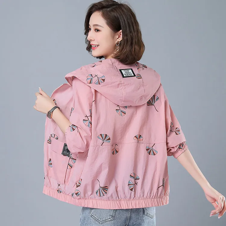 鑫奇语防晒衣女外穿夏季薄款2025新款防晒服女宽松大码透气短外套