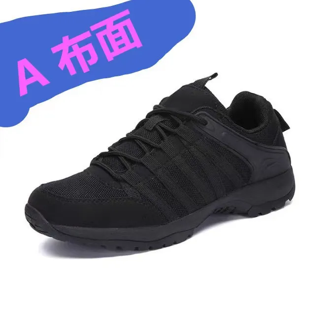 3537解放鞋体能运动鞋跑步鞋男新式作训鞋夏季网面透气黑色消防鞋