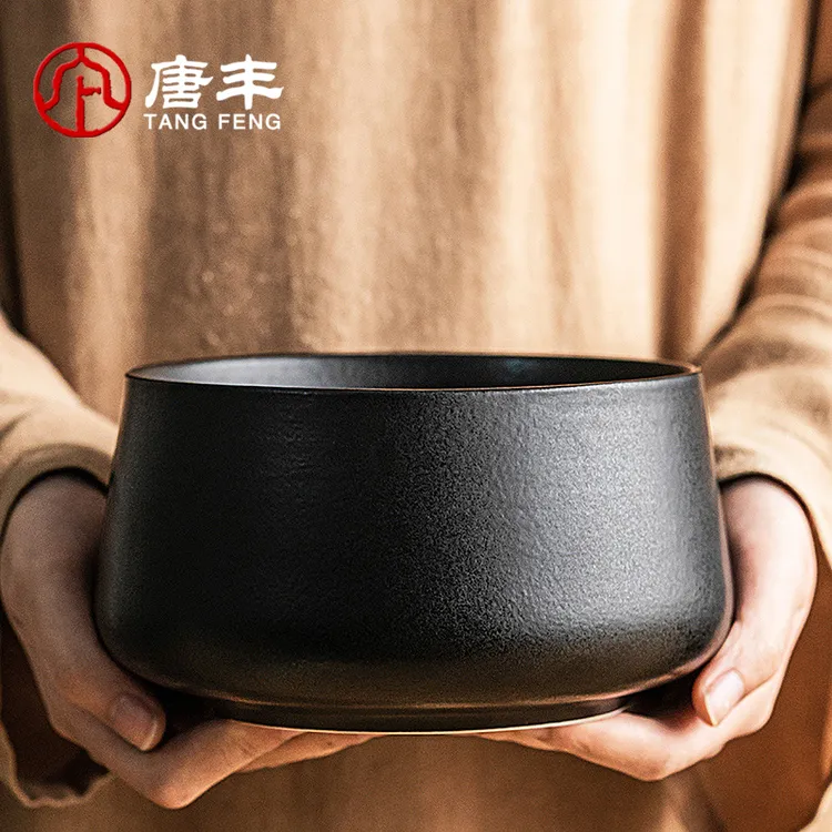 唐丰茶具粗陶茶洗水盂洗茶杯泡茶茶洗缸茶具配件茶洗茶渣缸大号