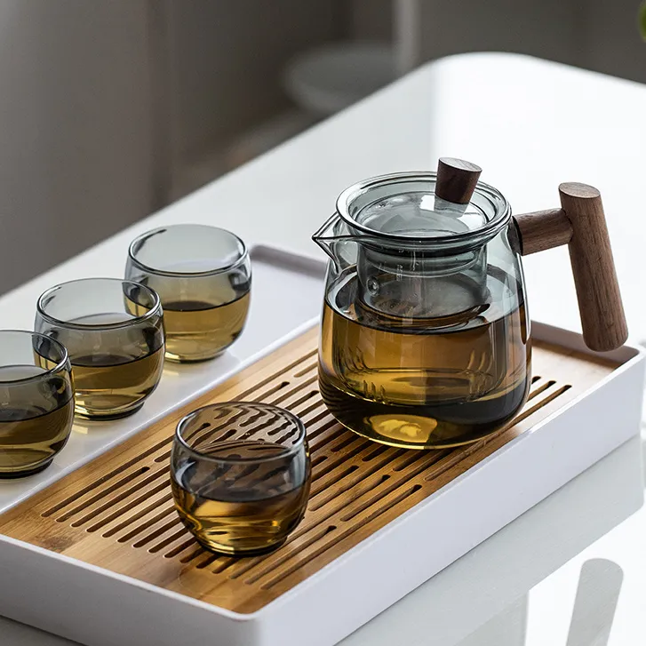 烟榭壶玻璃泡茶壶单壶过滤茶水分离耐高温壶日式功夫茶具花茶壶家